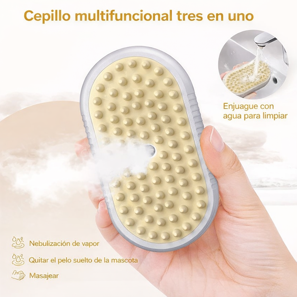 Cepillo Eliminador de Pelo 3 en 1 con Spray Calmante