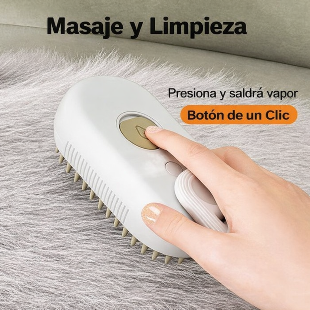 Cepillo Eliminador de Pelo 3 en 1 con Spray Calmante