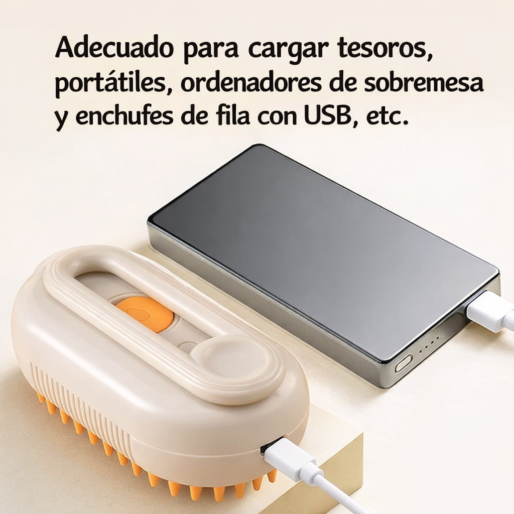 Cepillo Eliminador de Pelo 3 en 1 con Spray Calmante
